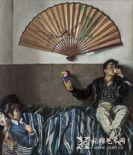   赵半狄 鹦鹉和扇子