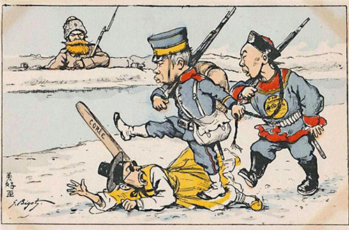 甲午战争漫画:大千世界,丑态百出(组图)