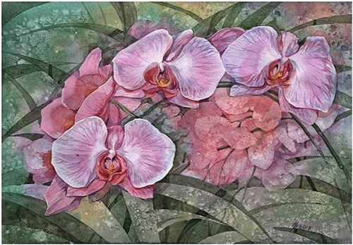 白俄罗斯艺术家Inna水彩花卉插画作品欣赏