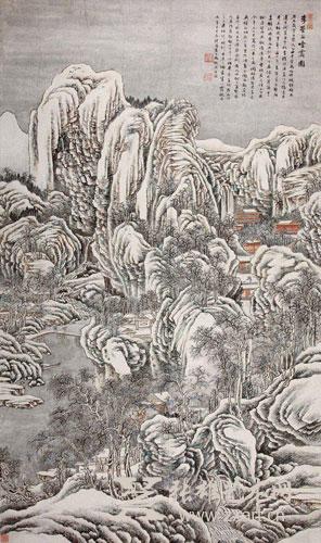   冯超然《仿李营丘雪霁图》
