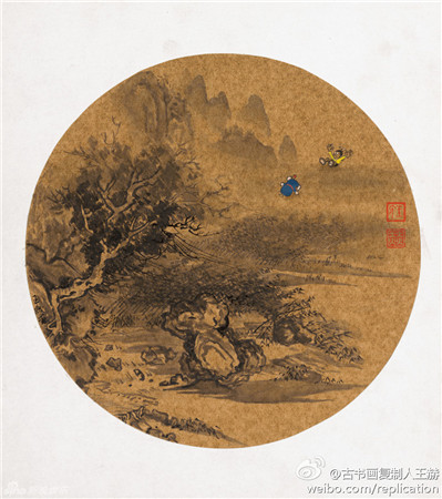 蓝胖子和大雄穿越到中国古画