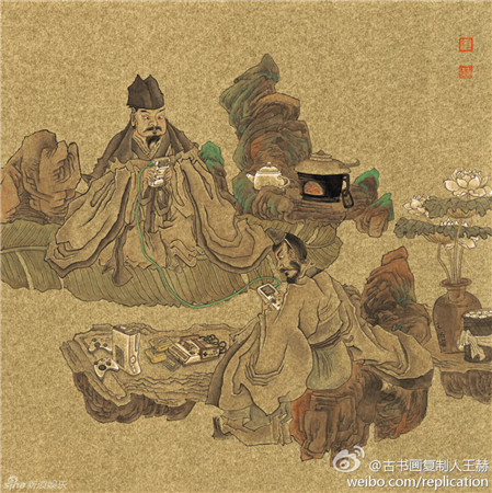 蓝胖子和大雄穿越到中国古画