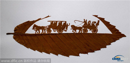 伊朗艺术家将落叶变为美丽的艺术作品