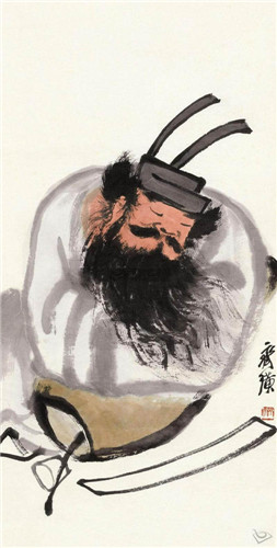 《钟进士醉酒图》齐白石