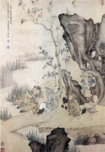 《钟馗醉酒图》清·罗聘
