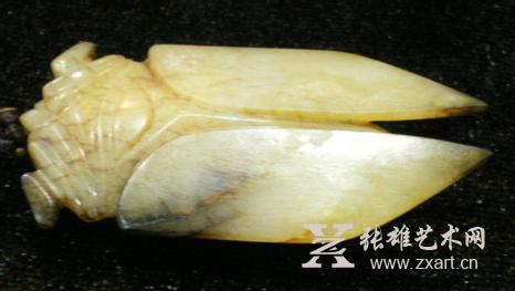   清代“汉八刀”玉蝉
