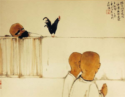 画家笔下无厘头的达摩祖师
