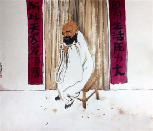 画家笔下无厘头的达摩祖师