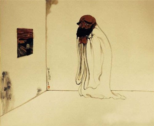 画家笔下无厘头的达摩祖师