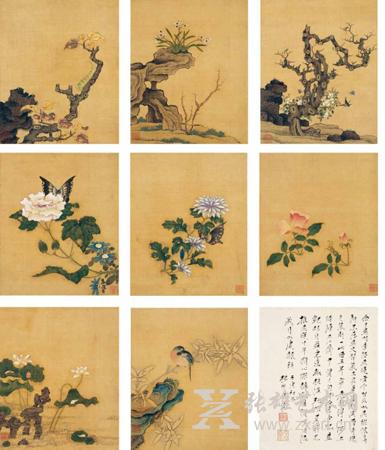   陈洪绶《四时花鸟册页》再现拍场，竟无人接盘