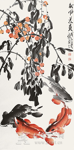 朱法鹏2008年作《秋风送爽》