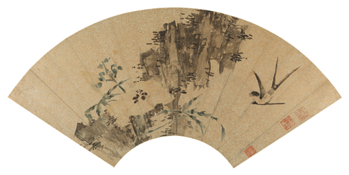 Lot1522   陈淳         (1483-1544)     蜀葵飞燕        