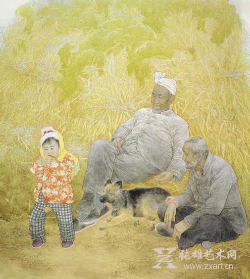 何彦萍 暖暖的冬天 210x180cm