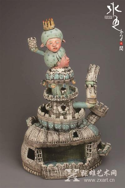   楊宗嘉-王子星-陶，玻璃 74 x35 x54cm 2013