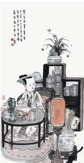 《读罢传书意染心头》 138cm×69cm 2014