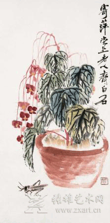 齐白石的《海棠蚂》