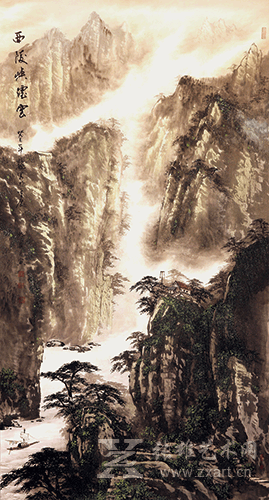  张建国·西陵峡烟云
