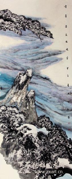   加宏杰 云台清岚万境空 72×182cm 2014年   