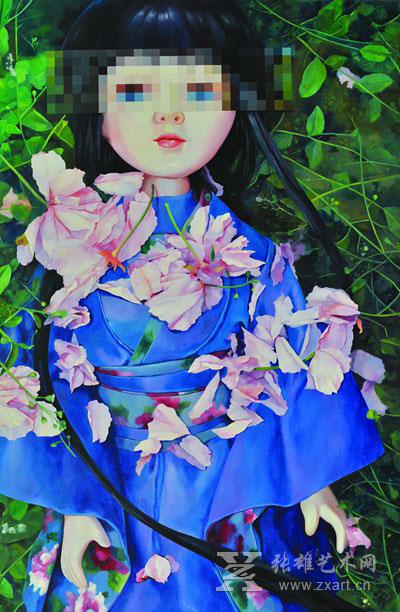   名称：《幻境2010—春》 作者：王洋 尺寸：90x120cm