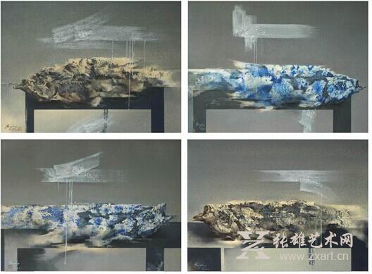   邵昱皓《桌前-续集》 164x150cm 纸本水彩