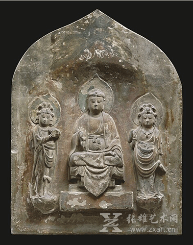 九世紀-石雕三聖造像碑