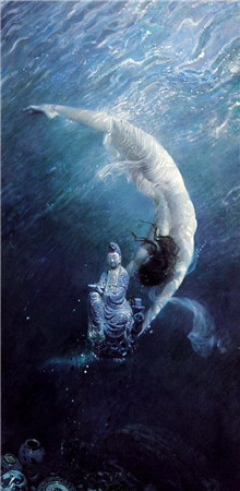 广东画家黄中羊画作欣赏：瓷器古董与女人