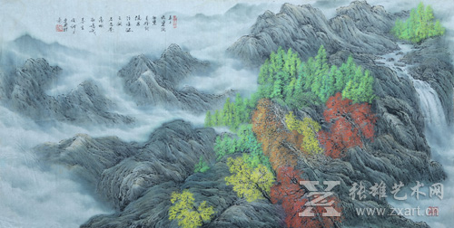 卓照祥-云绕山涧福运来