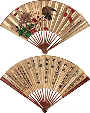 马晋-花鸟-戚叔玉-行书