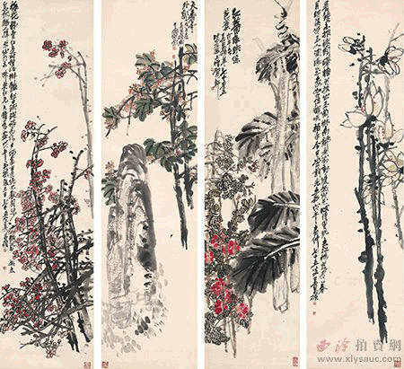 吴昌硕 四季花卉