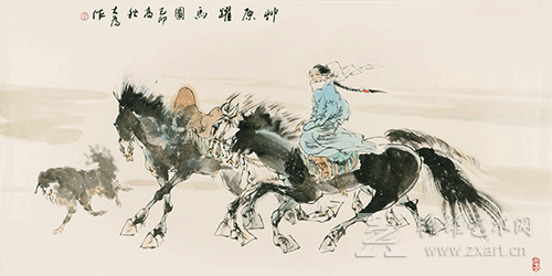 刘大为的《草原跃马图》