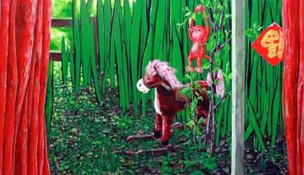   马健卫 《家园2012之福》150x260cm 布面丙烯 2012年