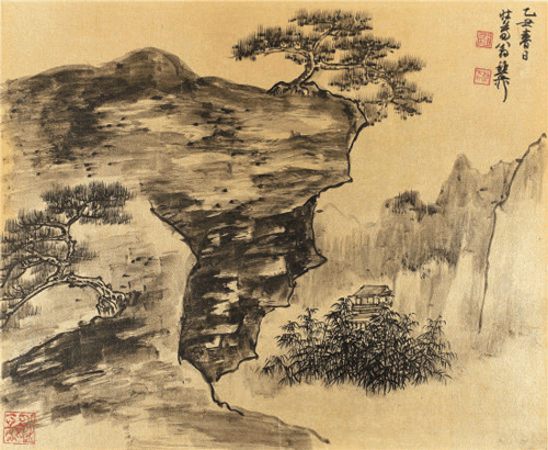 谢稚柳 《江山粹美册》 之六 纸本设色 册页29×36cm