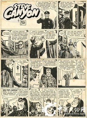 图为由美国漫画家弥尔顿·甘尼夫(MiltonCaniff)创作完成的连环画珍品。