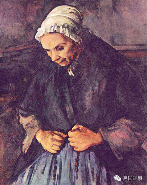 An Old Woman with a Rosary，1895-1896 ，Paul Cézanne，National Gallery, London