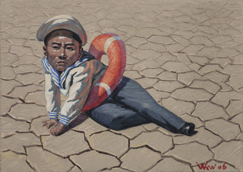 王兴伟(b.1969)小海军 布面油画 2006年作 115×163cm