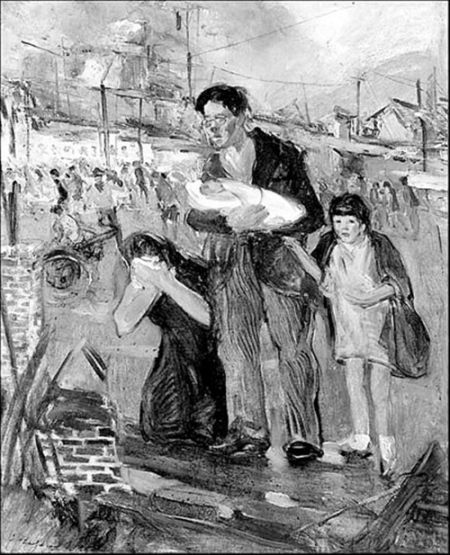   常书鸿的油画《重庆大轰炸》在此次拍卖会上以940万港元成交。