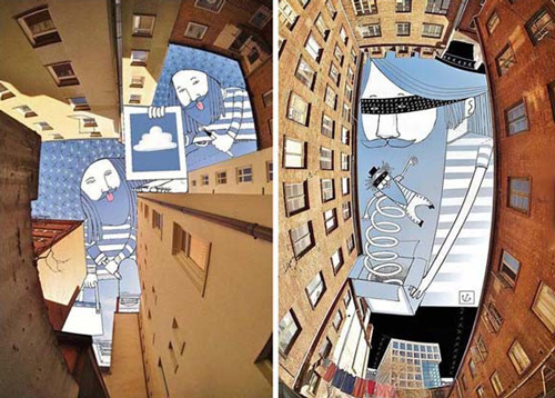 让艺术飞上天！法国艺术家“Sky Art”插画欣赏