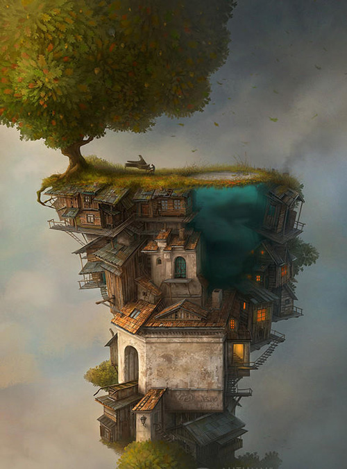 插画家Gediminas Pranckeviciu的超现实插画作品