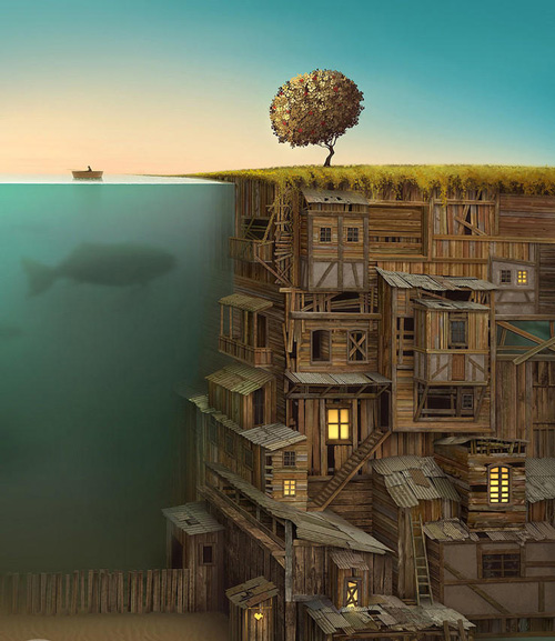 插画家Gediminas Pranckeviciu的超现实插画作品