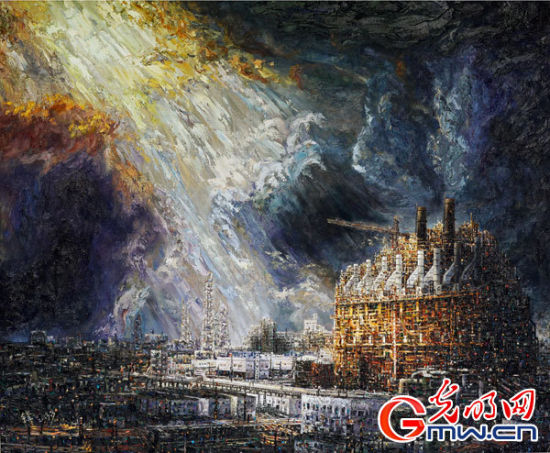 傅剑锋石油系列油画展开展