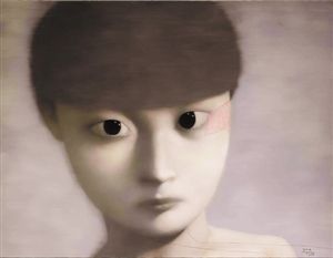   张晓刚的《失忆与记忆系列: 2000年1号》。（苏富比供图）