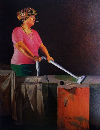   王兴伟 《男性浪漫英雄史之尘》 布面油画 200X155cm 1995
