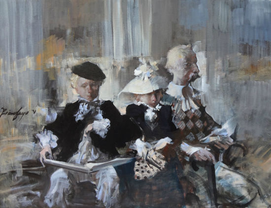   (雨虹画廊参展作品俞晓夫 《童话意味》 油画)