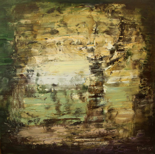   文祯非：《行·系列102》／油画／150x150cm   