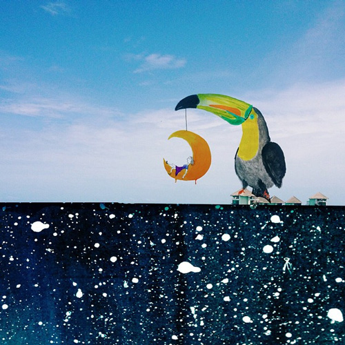 实景照片涂鸦艺术：让画风和景色融为一体