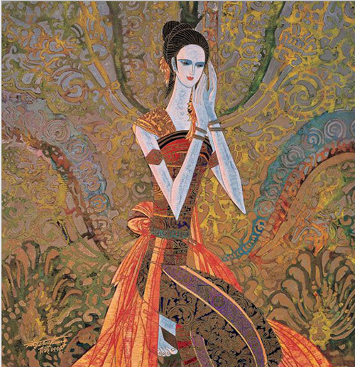 云南现代重彩画：色彩瑰丽 富有时代感