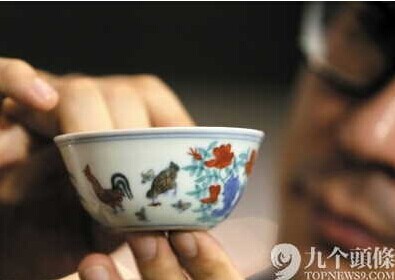 刘益谦2.8亿港元买入明成化斗彩鸡缸杯