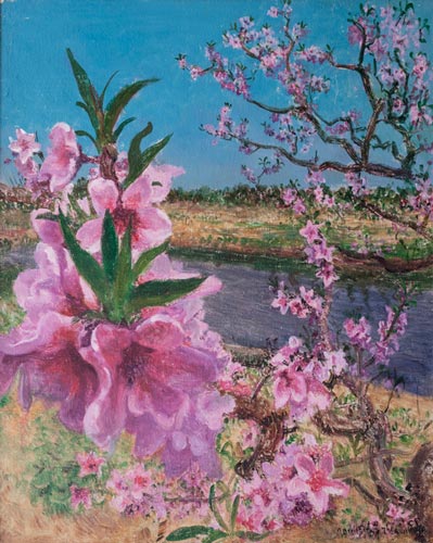 Lot 2824  周春芽(b.1955) 桃花 2011年
