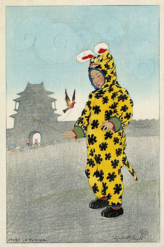 英女画家木版画：原汁原味的昔日中国风貌