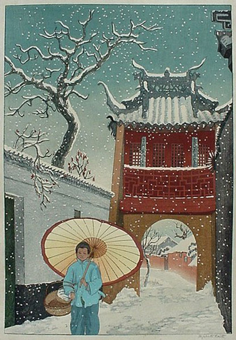 英女画家木版画：原汁原味的昔日中国风貌